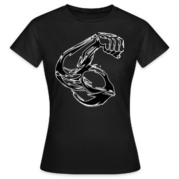 BIZEPS BRAS DESIGN - T-shirt Femme - noir - Devant - AI Model Female 172 dark (172cm)