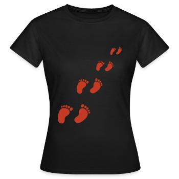 pieds - T-shirt Femme - noir - Devant - AI Model Female 172 dark (172cm)