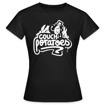 couch potatoes - Frauen T-Shirt - Schwarz - Vorne - AI Model Female 172 dark (172cm)