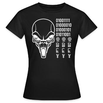 Lustiger Spruch Alien Obey Mit Außerirdischem - Frauen T-Shirt - Schwarz - Vorne - AI Model Female 172 dark (172cm)