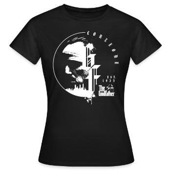 Le Parrain Film De Mafia Don Corleone Logo - T-shirt Femme - noir - Devant - AI Model Female 172 dark (172cm)