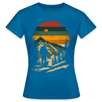 Photographie Nature Photographie Appareil photo reflex - T-shirt Femme - bleu saphir antique chiné - Devant - AI Model Female 172 dark (172cm)