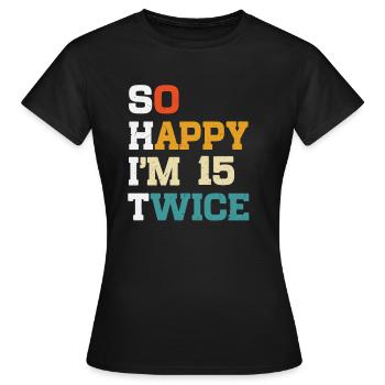 30 Anniversaire 30 Années Né 1995 - T-shirt Femme - noir - Devant - AI Model Female 172 dark (172cm)