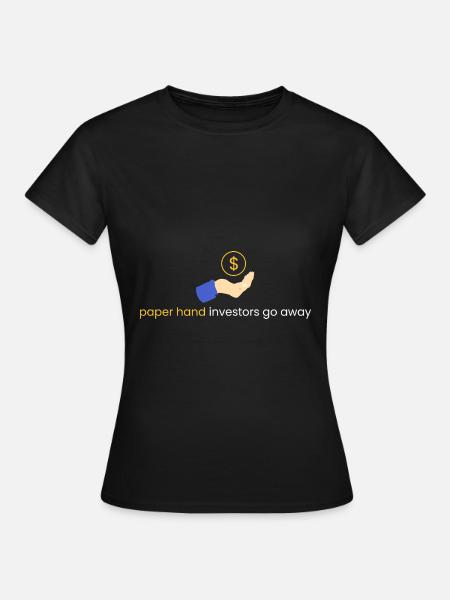 Papierhandanleger gehen weg - Frauen T-Shirt - Schwarz