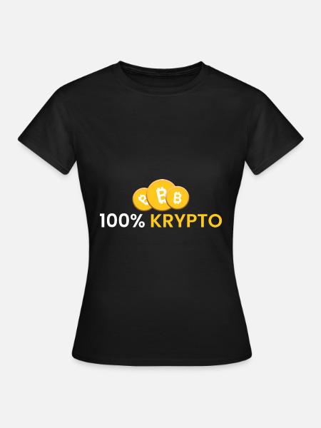 100% Krypto - Frauen T-Shirt - Schwarz
