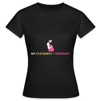 Ma déclaration - enceinte - T-shirt Femme - noir - Devant - AI Model Female 172 dark (172cm)