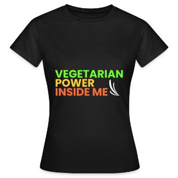 vegetarische Kraft in mir - Frauen T-Shirt - Schwarz - Vorne - AI Model Female 172 dark (172cm)