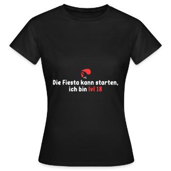 Lv 18! Die Fiesta kann starten - Frauen T-Shirt - Schwarz - Vorne - AI Model Female 172 dark (172cm)