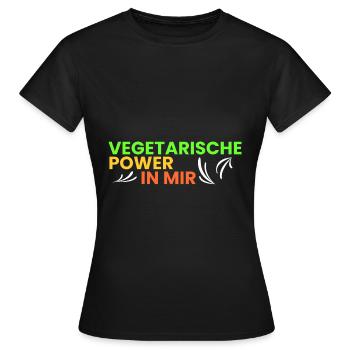 vegetarische Power in mir - Frauen T-Shirt - Schwarz - Vorne - AI Model Female 172 dark (172cm)