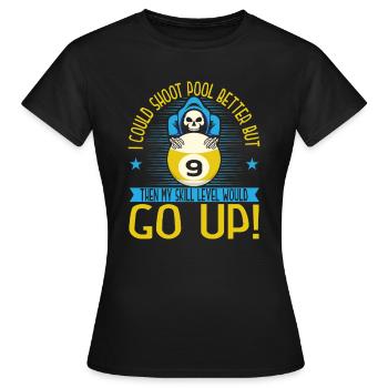 Pool Player Cue Sport Billard - Frauen T-Shirt - Schwarz - Vorne - AI Model Female 172 dark (172cm)