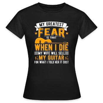 Guitariste Guitariste Guitariste Guitariste - T-shirt Femme - noir - Devant - AI Model Female 172 dark (172cm)