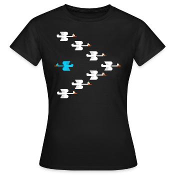 Inspirational Swim Against The Current Anti - Women's T-Shirt - black - Front - AI Model Female 172 dark (172cm)