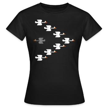 Inspirational Swim Against The Current Anti - Women's T-Shirt - black - Front - AI Model Female 172 dark (172cm)