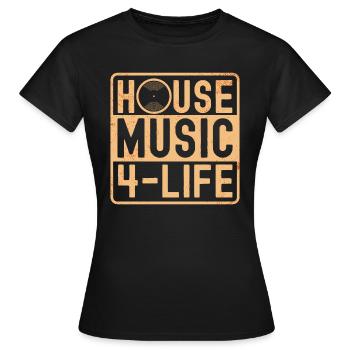 Musique house - T-shirt Femme - noir - Devant - AI Model Female 172 dark (172cm)