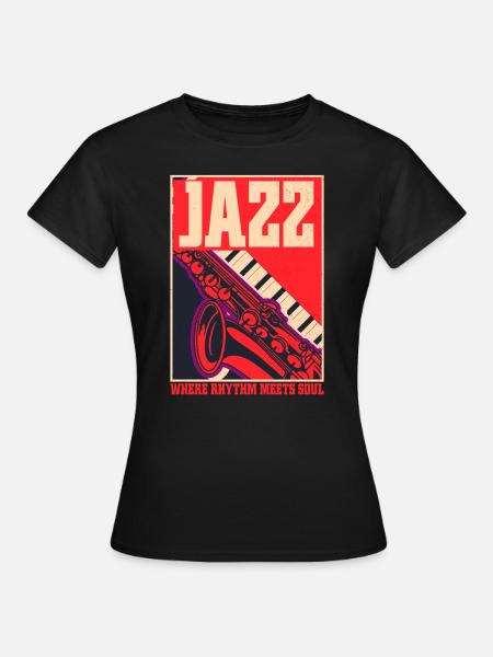 Jazz Musik - Frauen T-Shirt - Schwarz