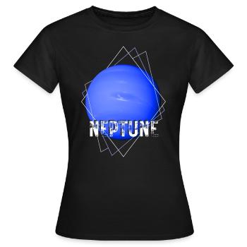 Neptun Planet - Frauen T-Shirt - Schwarz - Vorne - AI Model Female 172 dark (172cm)