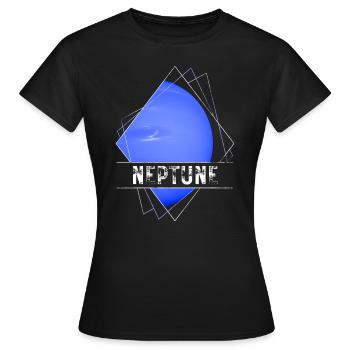 Neptun Planet - Frauen T-Shirt - Schwarz - Vorne - AI Model Female 172 dark (172cm)