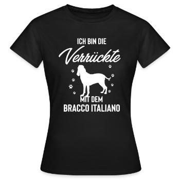 Bracco Italiano - Frauen T-Shirt - Schwarz - Vorne - AI Model Female 172 dark (172cm)