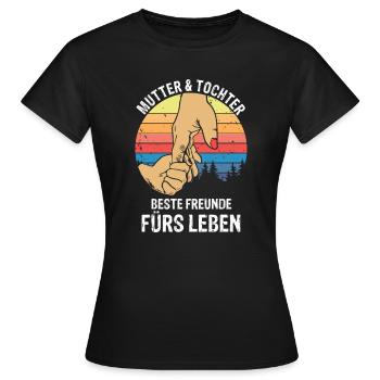 Mutter und Tochter - Frauen T-Shirt - Schwarz - Vorne - AI Model Female 172 dark (172cm)