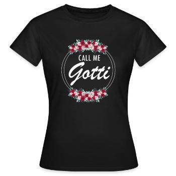 Gotti Patentante Taufpatin Schweiz - Frauen T-Shirt - Schwarz - Vorne - AI Model Female 172 dark (172cm)