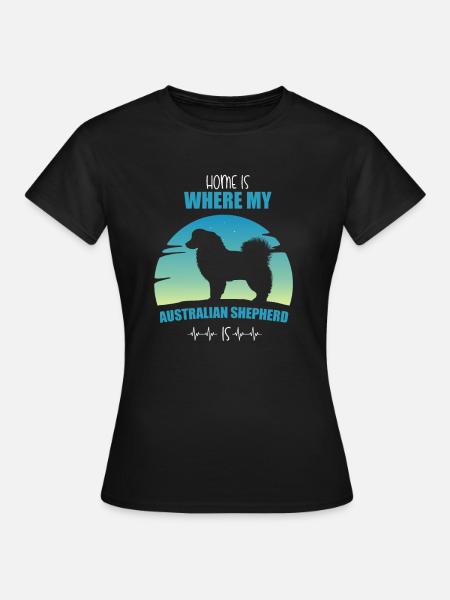 Australian Shepherd Geschenk - Frauen T-Shirt - Schwarz