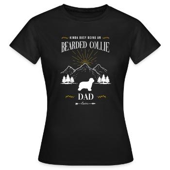 Bearded Collie - Frauen T-Shirt - Schwarz - Vorne - AI Model Female 172 dark (172cm)