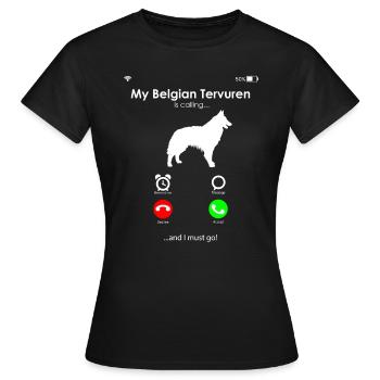 Belgian Tervuren - Frauen T-Shirt - Schwarz - Vorne - AI Model Female 172 dark (172cm)