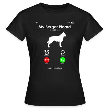 Berger de Picardie - Berger Picard - T-shirt Femme - noir - Devant - AI Model Female 172 dark (172cm)