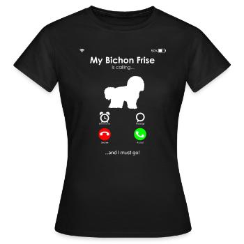 Bichon Frise - Frauen T-Shirt - Schwarz - Vorne - AI Model Female 172 dark (172cm)