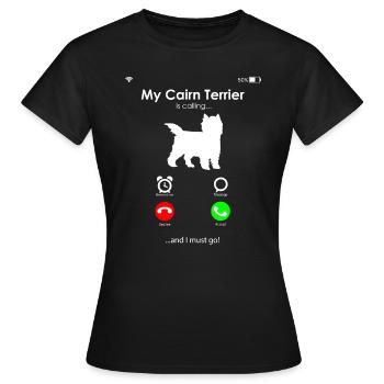 Cairn Terrier - Frauen T-Shirt - Schwarz - Vorne - AI Model Female 172 dark (172cm)