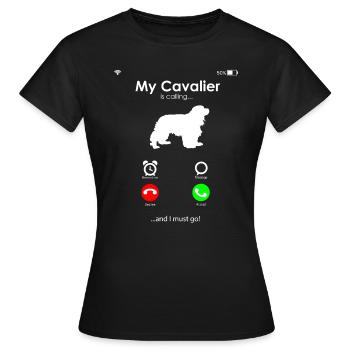 Cavalier King Charles Spaniel Cadeau - Vrouwen T-shirt - zwart - Voor - AI Model Female 172 dark (172cm)