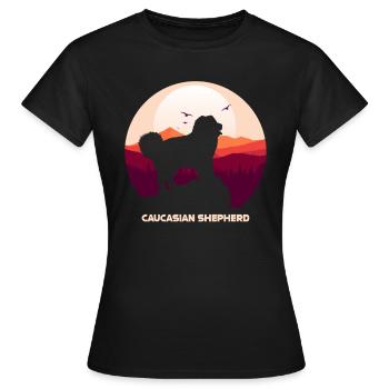 Chien de berger du Caucase Ovcharka - T-shirt Femme - noir - Devant - AI Model Female 172 dark (172cm)