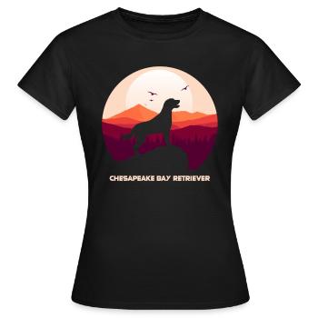 Retriever de la baie de Chesapeake - T-shirt Femme - noir - Devant - AI Model Female 172 dark (172cm)