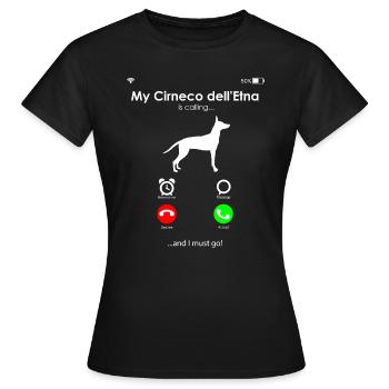 Cirneco dell Etna - Frauen T-Shirt - Schwarz - Vorne - AI Model Female 172 dark (172cm)