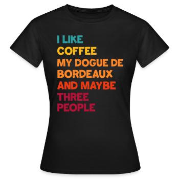 Dogue de Bordeaux - T-shirt Femme - noir - Devant - AI Model Female 172 dark (172cm)
