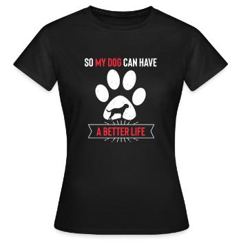 Dogue de Bordeaux - T-shirt Femme - noir - Devant - AI Model Female 172 dark (172cm)