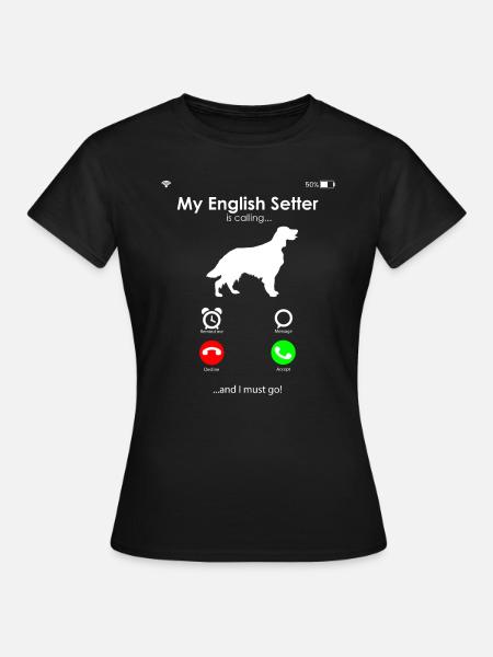 English Setter - Frauen T-Shirt - Schwarz