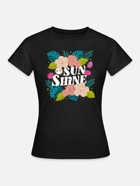 Tropical Summer - Frauen T-Shirt - Schwarz