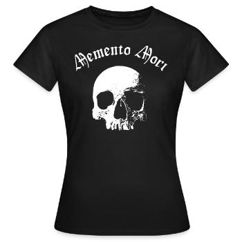 Memento Mori Crâne gothique - T-shirt Femme - noir - Devant - AI Model Female 172 dark (172cm)