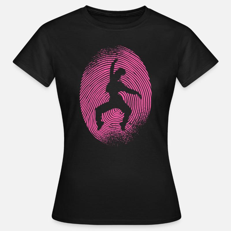 Breakdancer Breakdancing Fingerabdruck Breakdance - Frauen T-Shirt - Schwarz