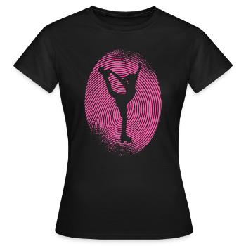 Roller Skates Roller Skates Fingerprint Roller Skate - Women's T-Shirt - black - Front - AI Model Female 172 dark (172cm)
