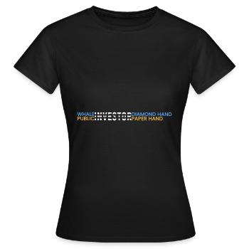 Whale Investors = Diamant - T-shirt Femme - noir - Devant - AI Model Female 172 dark (172cm)