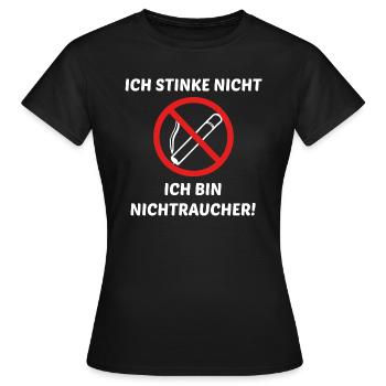 Ich bin Nichtraucher - Frauen T-Shirt - Schwarz - Vorne - AI Model Female 172 dark (172cm)