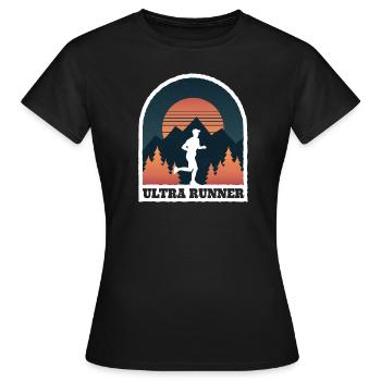 Cadeau Ultra Run "Ultra Runner" pour les coureurs ultra - T-shirt Femme - noir - Devant - AI Model Female 172 dark (172cm)