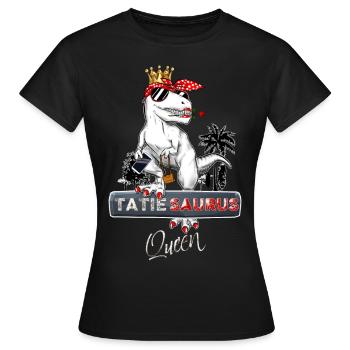 Tatiesaurus New Queen Tatie Dinosaure - T-shirt Femme - noir - Devant - AI Model Female 172 dark (172cm)