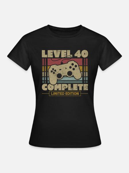 Level 40 compleet - Vrouwen T-shirt - zwart