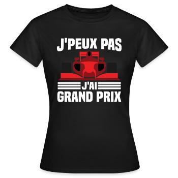 Je peux pas j ai grand prix - T-shirt Femme - noir - Devant - AI Model Female 172 dark (172cm)