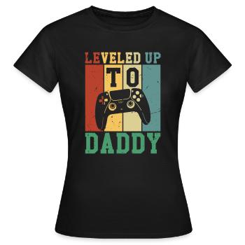 De niveau supérieur à papa - T-shirt Femme - noir - Devant - AI Model Female 172 dark (172cm)