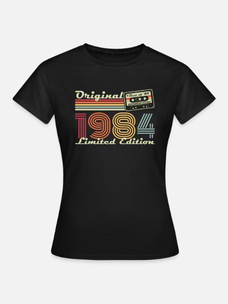 Original 1984 Vintage Geschenk 40. Geburtstag - Dame-T-shirt - sort