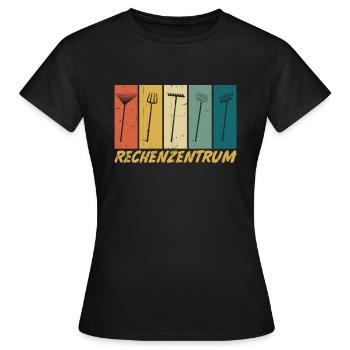 Rechenzentrum Gärtner Rechen Geschenk - Frauen T-Shirt - Schwarz - Vorne - AI Model Female 172 dark (172cm)